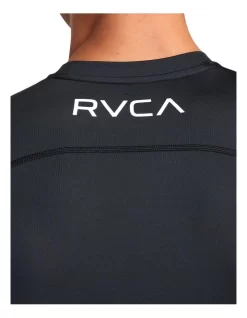 RVCA VA Sport Short Sleeve Rashguard In Black -Men Clothing Store 977646790 4 720x928
