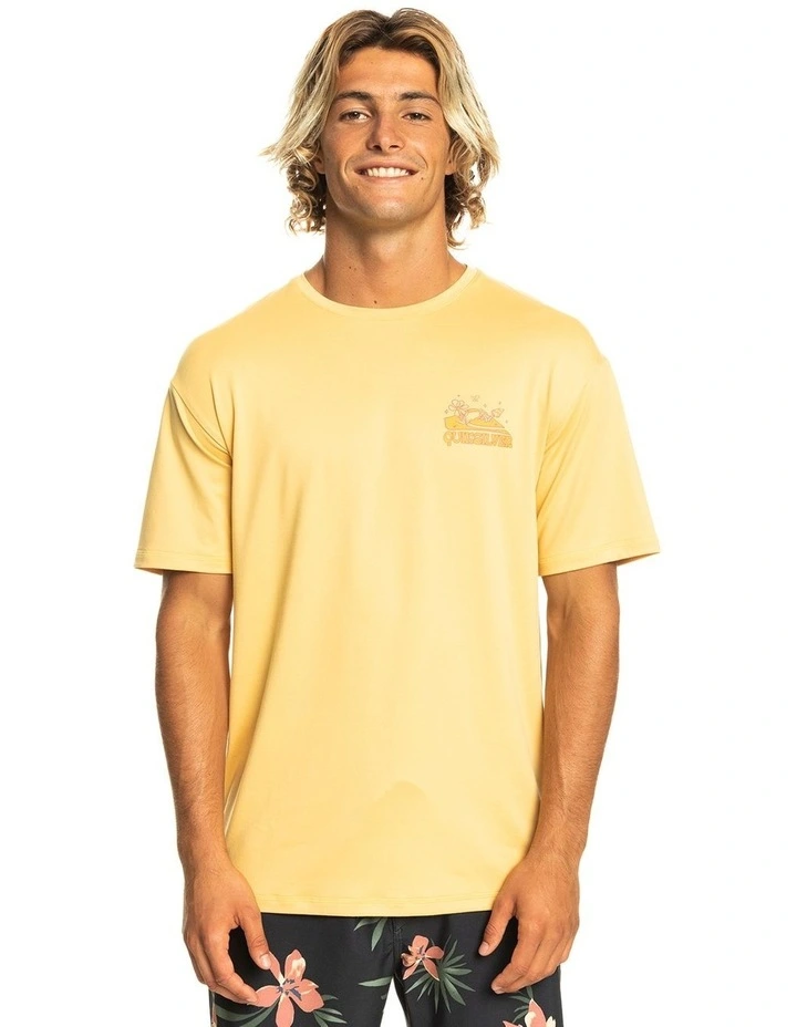 Quiksilver Mix Session Short Sleeve Surf T-Shirt In Yellow 3 Quiksilver Mix Session Short Sleeve Surf T-Shirt In Yellow