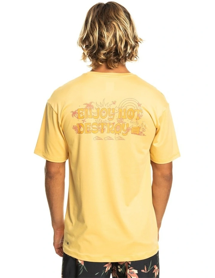 Quiksilver Mix Session Short Sleeve Surf T-Shirt In Yellow 4 Quiksilver Mix Session Short Sleeve Surf T-Shirt In Yellow - Image 2