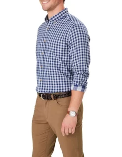 Double Faced Gingham Long Sleeve Shirt In Light Grey 9 Double Faced Gingham Long Sleeve Shirt In Light Grey -Men Clothing Store 978390640 4 720x928