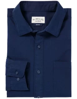 Authentic Twill Long Sleeve Shirt In Navy 8 Authentic Twill Long Sleeve Shirt In Navy -Men Clothing Store 978391450 4 720x928