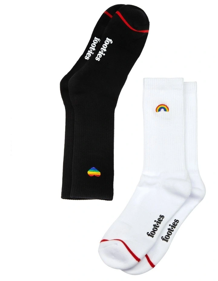 2 Pack Pride Sneaker Crew Socks In Multi 3 2 Pack Pride Sneaker Crew Socks In Multi