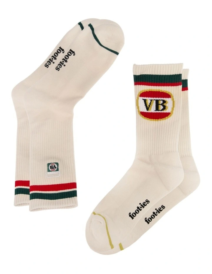 VB Cooler Sneaker Socks In Cream 3 VB Cooler Sneaker Socks In Cream