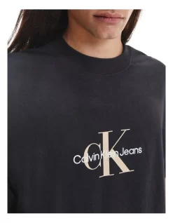 Calvin Klein Jeans Archival Monologo Oversized Tee In Black -Men Clothing Store 978801940 3 720x928