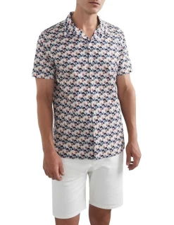 French Connection Geo Camp Collar Classic Fit Shirt