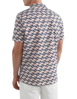 French Connection Geo Camp Collar Classic Fit Shirt -Men Clothing Store 984876310 3 720x928