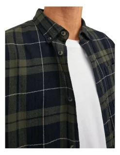 Jack & Jones Classic Long Sleeve Check Shirt In Green -Men Clothing Store 985351960 4 720x928