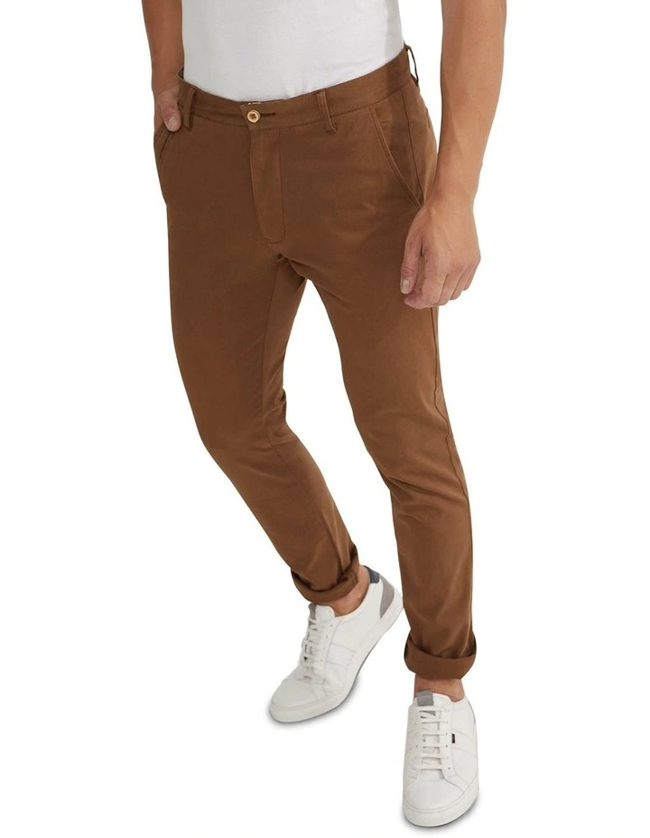 Oxford Stretch Skinny Fit Chinos In Tobacco 6 Oxford Stretch Skinny Fit Chinos In Tobacco - Image 4
