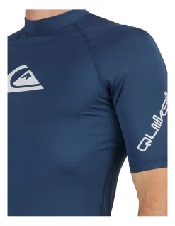 Quiksilver All Time Short Sleeve Rash Vest In Blue 10 Quiksilver All Time Short Sleeve Rash Vest In Blue -Men Clothing Store 989693650 4 720x928