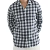 French Connection Navy Plaid Classic Fit Shirt 1 French Connection Navy Plaid Classic Fit Shirt -Men Clothing Store 990506350 1 720x928