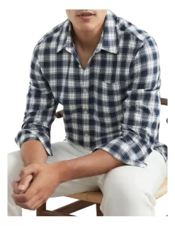 French Connection Navy Plaid Classic Fit Shirt 7 French Connection Navy Plaid Classic Fit Shirt -Men Clothing Store 990506350 4 720x928