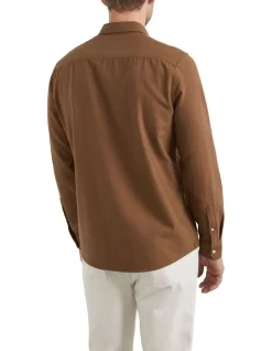 French Connection Oxford Slim Fit Shirt In Brown -Men Clothing Store 991627390 991622890 3 720x928