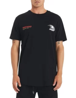 Adelaide Curved Hem Tee In Black -Men Clothing Store 992668690 3 720x928